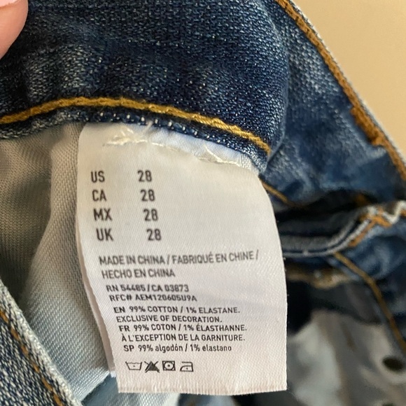 American Eagle Outfitters Blue Shorts Distressed - Picture 4 of 4